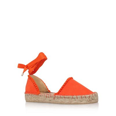 Orange 'Dizzy' flat sandals
